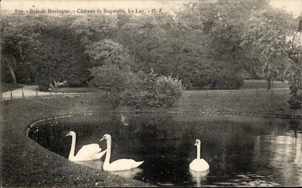 Bois de Boulogne - Schloss Bagatelle, Der See - G.I. - n°870 - Vorderseite