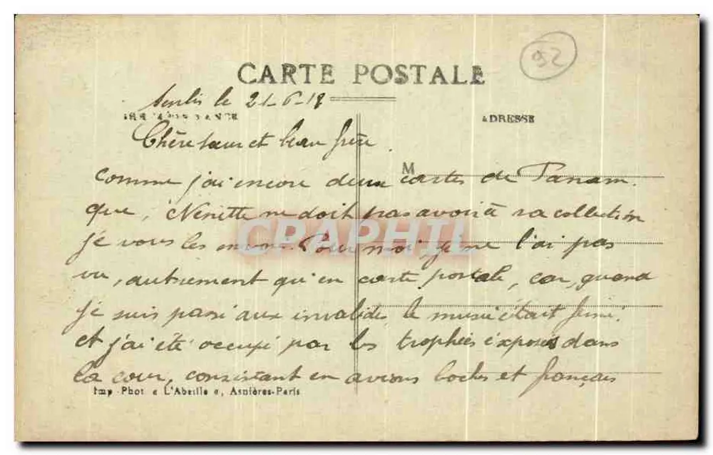 Paris — Bois de Boulogne — Die Große Kaskade — L'Abeille, n°7 - Rückseite