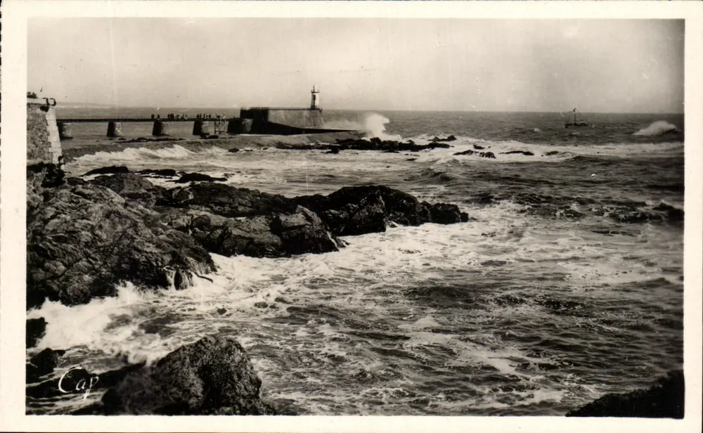 Die Felsen und die Jetty von Chaume — Les Sables-d'Olonne — Verlag REAL-PHIL, Nr. 54 - Vorderseite