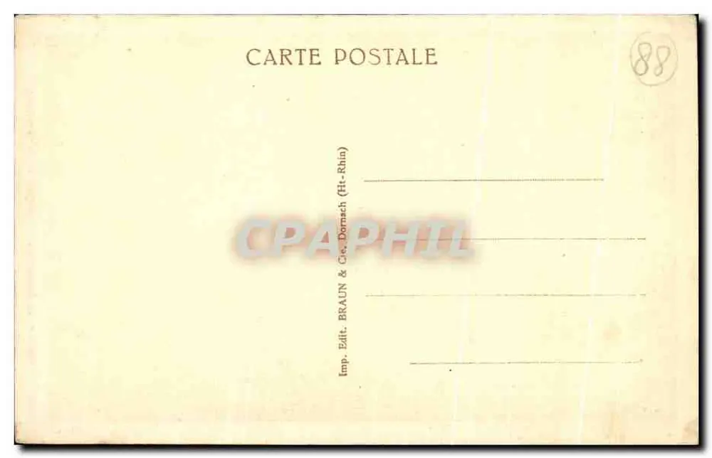 Arredores de Gérardmer — Cascata de Retournemer — Braun & Cie, n°2390 - Verso