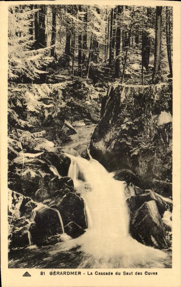 GÉRARDMER - A Cascata do Saut des Cuves — Éd. Casino e Pavillon do Lac, n° 81 - Frente