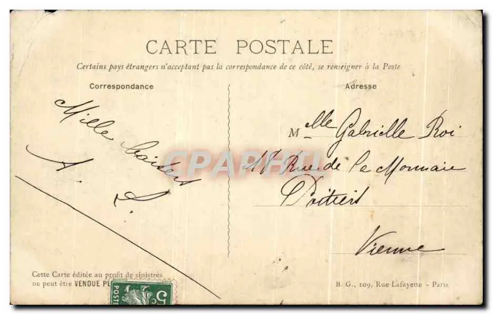 Paris — Überschwemmung in der Rue Théophile-Roussel, Passy — herausgegeben von der Stadt Paris - Rückseite