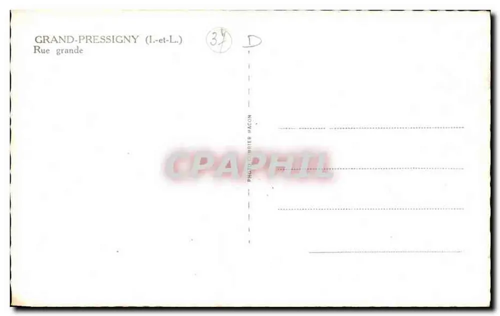 Grand-Pressigny — Rua grande — Cim - Verso