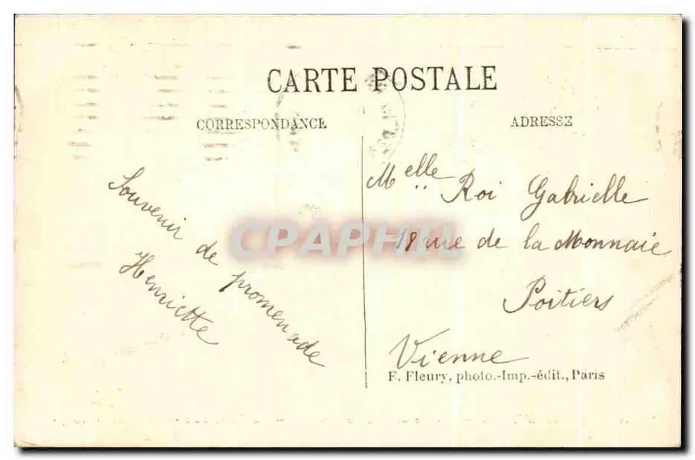 Paris (XVIe arrt) — Avenue de la Grande Armée — Eingang zum Luna-Park — Le Railways — F. Fleury - Rückseite