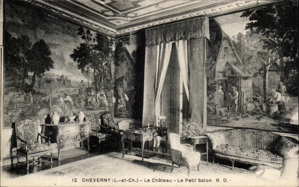 Cheverny (Loir-et-Cher) - O Castelo - O Pequeno Salão - Frente