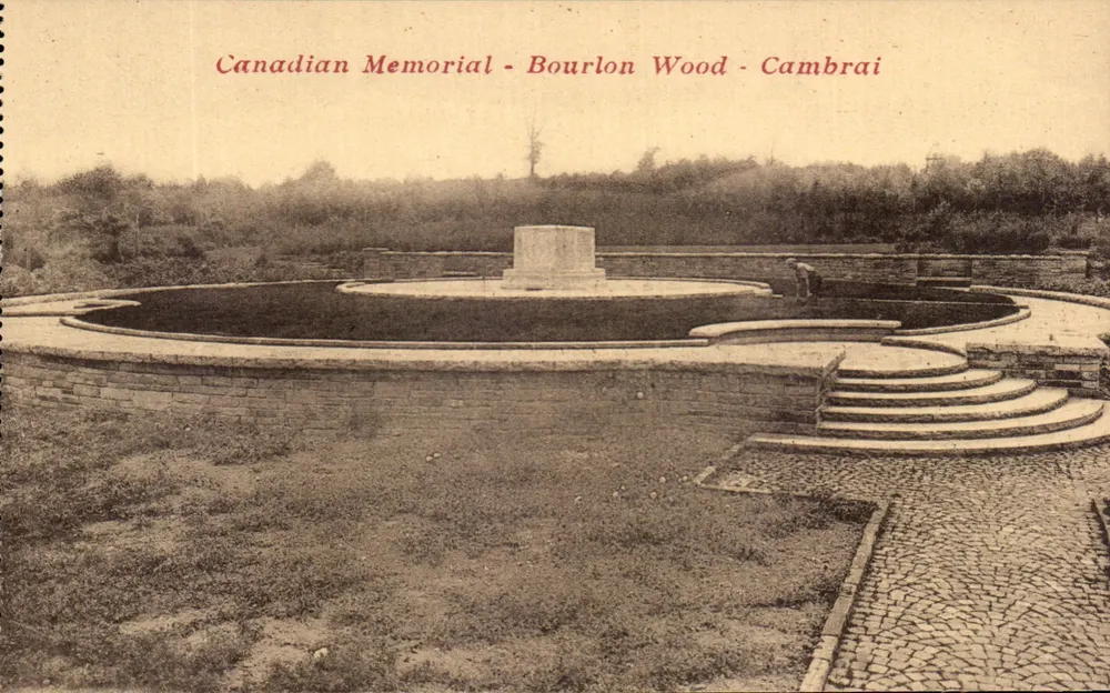 Kanadischer Gedenkstein - Bourlon Wood - Cambrai - Vorderseite