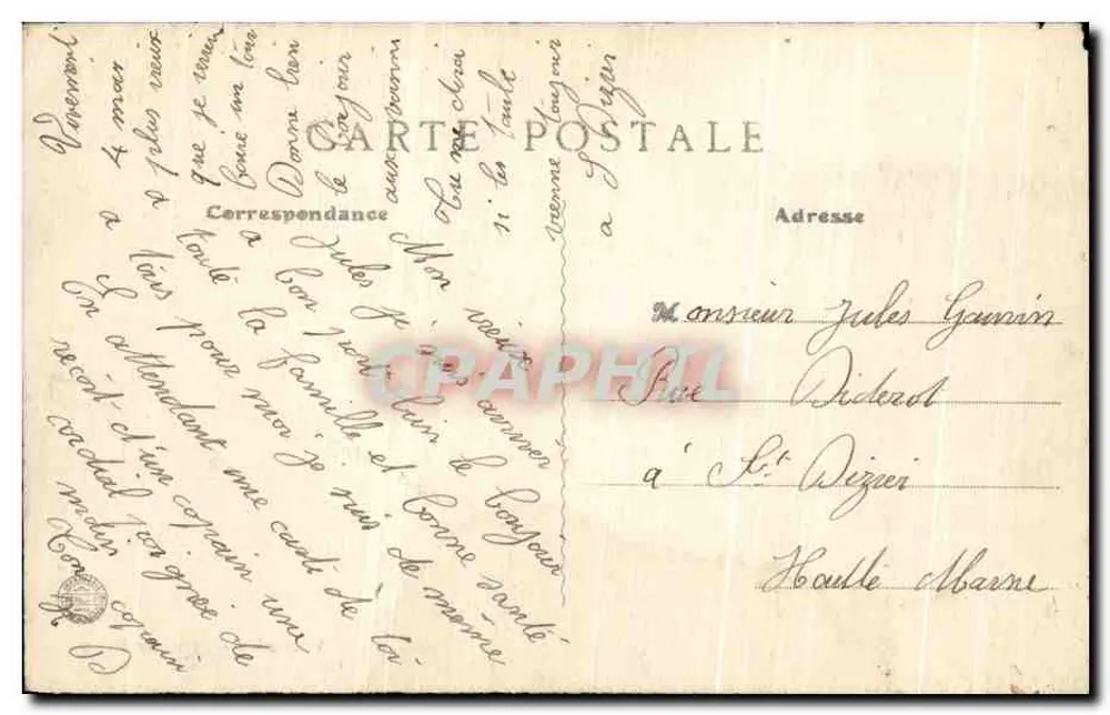 Vierzon — Canal du Berry — Verlag M.G. Nr. 556 - Rückseite