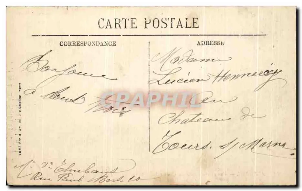 Auxerre — Vue générale prise du Clocher Saint-Germain — LL. Éditeur LL. N° 10 - Rückseite
