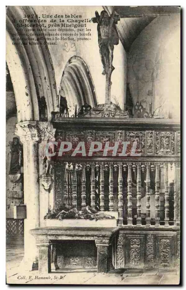 Kapelle von St-Herbot, nahe Hneigout — Opferaltar für Schäfer — Coll. E. Hamonic, St-D. - Vorderseite