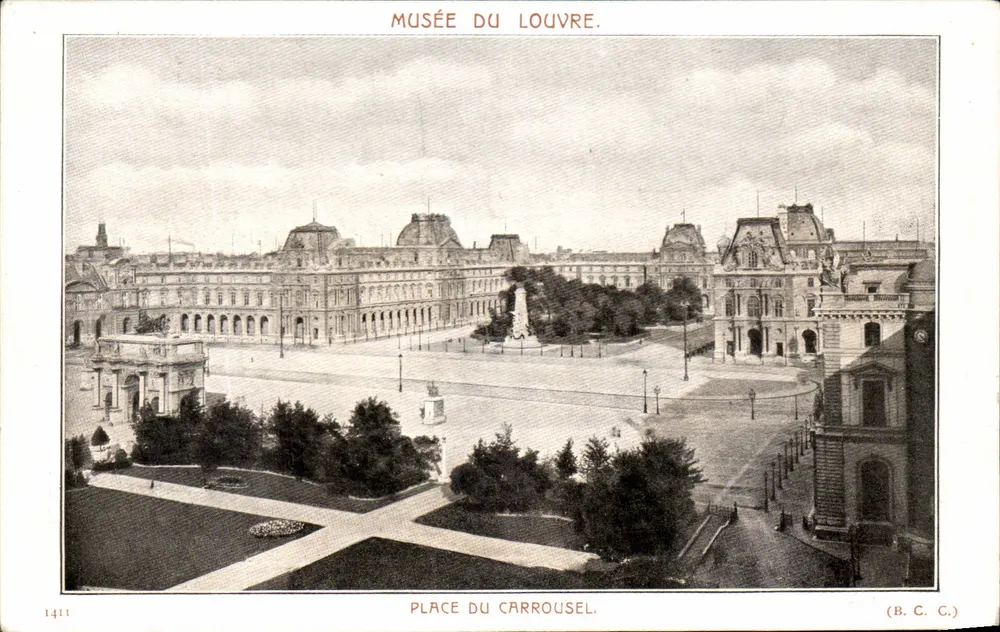 Museu do Louvre — Praça do Carrousel — B. C. C. n° 1411 - Frente