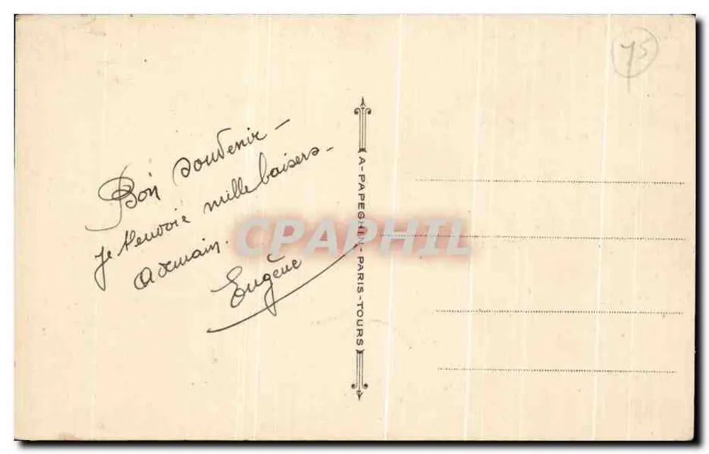 Paris — Place de la Bastille et Colonne de Juillet — A. P. n° 127 - Verso