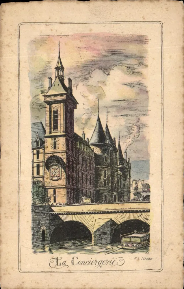 A Conciergerie — Paris — F. L. SCRIBE - Frente