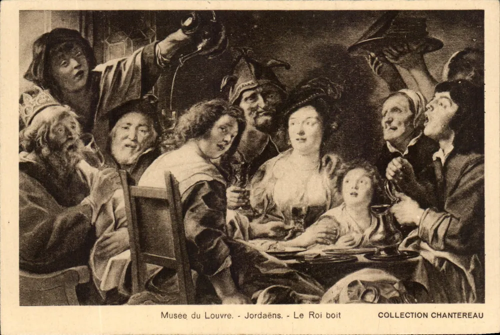 Louvre-Museum — Jordaens — Der König trinkt — Sammlung Chantereau - Vorderseite