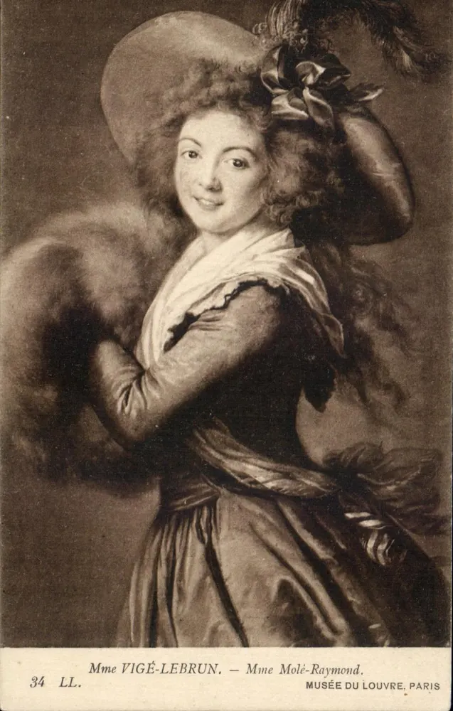 Sra. Vigé-Lebrun — Retrato com chapéu de penas — Editor LL, n° 34 - Frente