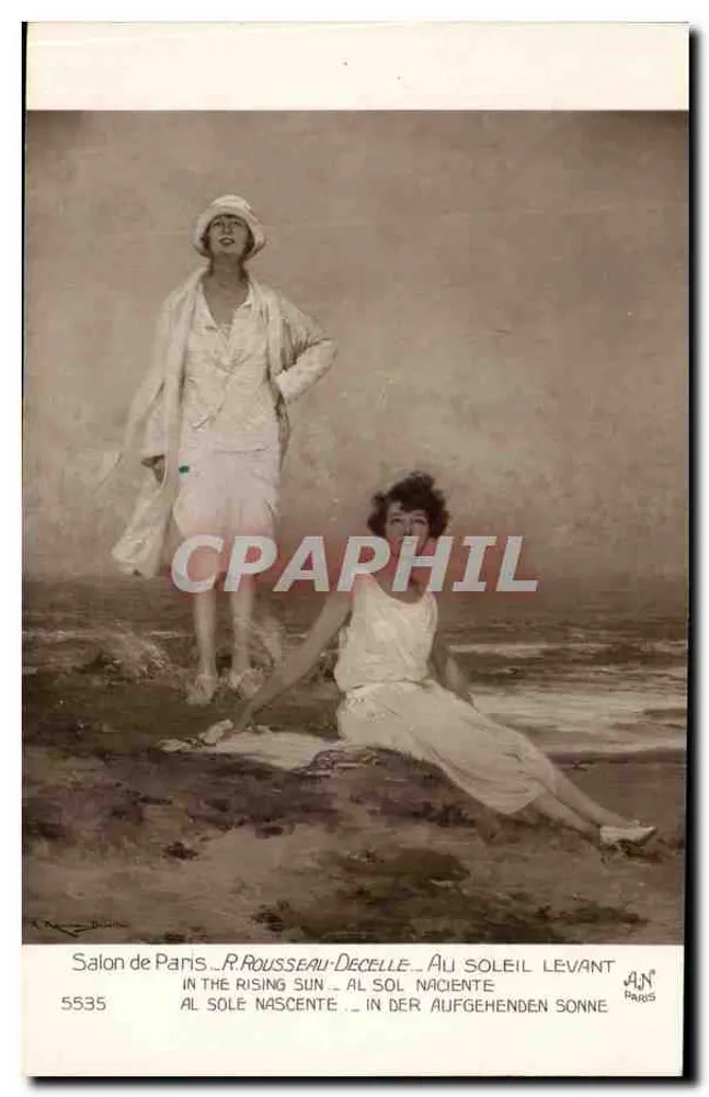 Zwei Frauen bei Sonnenaufgang — Salon de Paris — R. Rousseau-Décelle — n° 5535 - Vorderseite