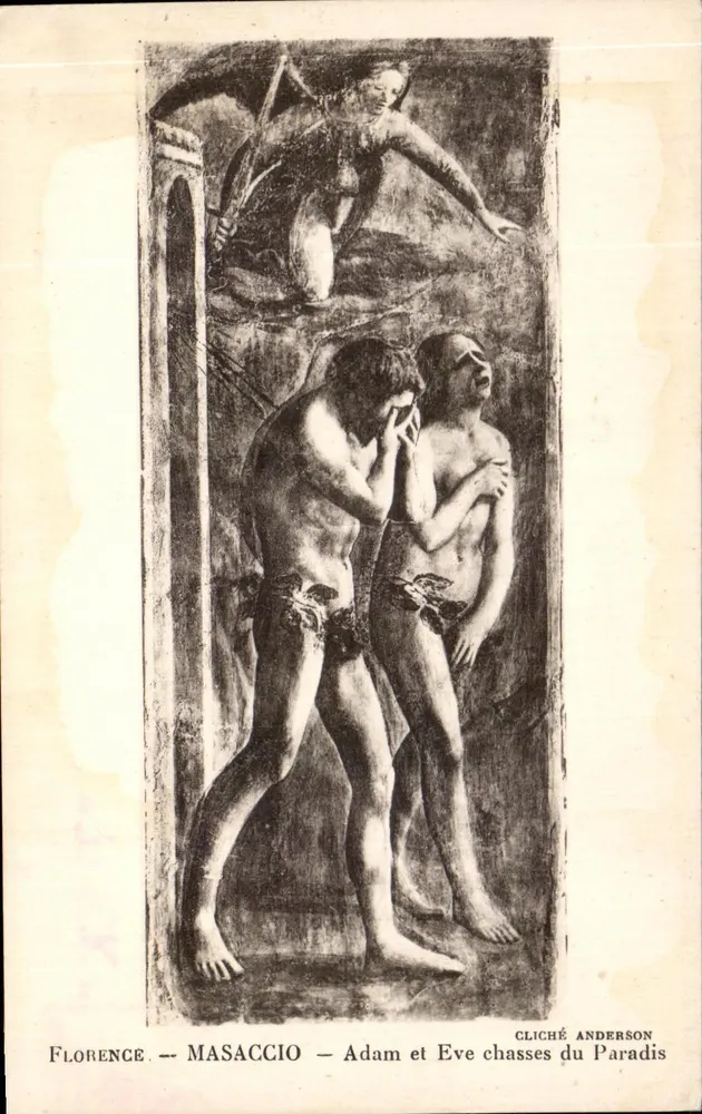 Florenz — Masaccio — Adam und Eva vertrieben aus dem Paradies — Anderson Cliché - Vorderseite