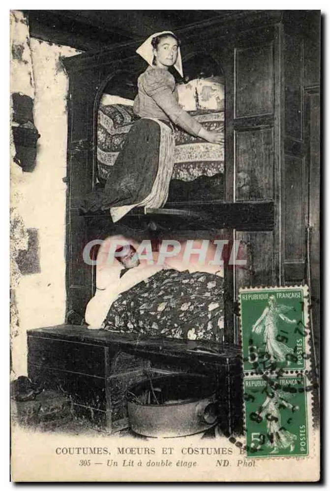 Ein Doppelbett — Serie 305 — ND. Phot. - Vorderseite