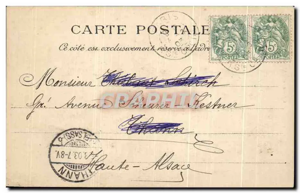 Paryż — Bulwar Saint-Michel — Wydawca: L. & Cie. Baudouin, Paryż - Rewers
