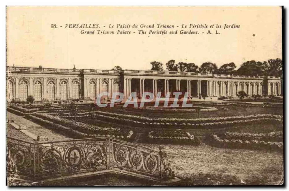 Versailles - Le Palais du Grand Trianon - Le Péristyle et les Jardins - A. L. - Vorderseite