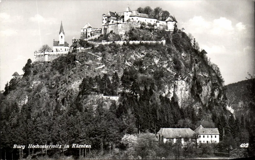 Burg Hochosterwitz em Caríntia — editor Franz Schillien, n° 492 - Frente