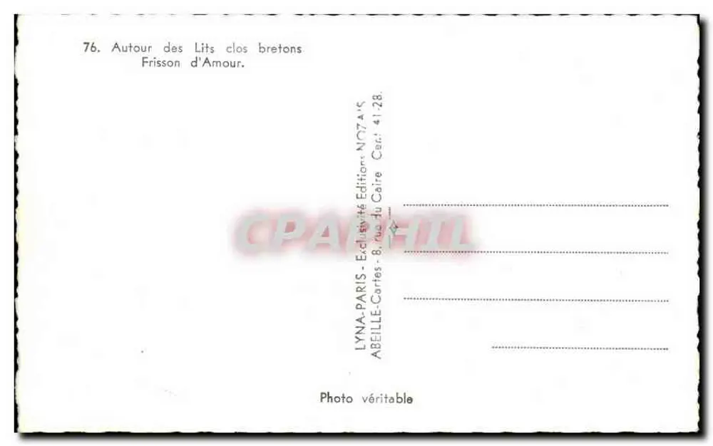 Alrededor de los lechos cerrados bretones — Escarabajo de Amor — Mozais - Reverso