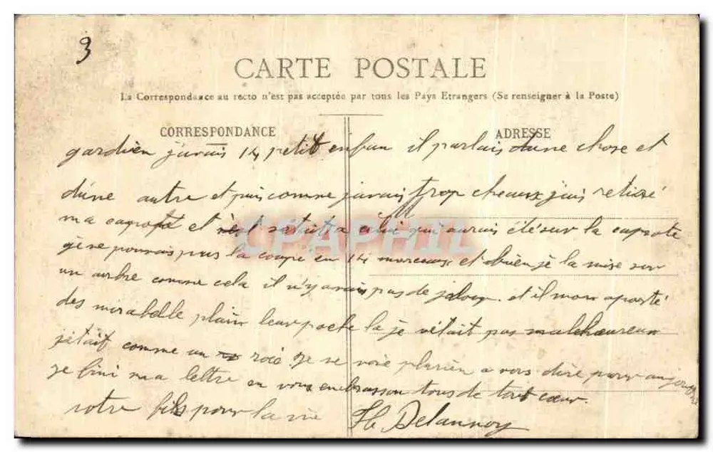 Etival - Die Aufforderungssteine - Felsen am Gipfel des Berges du Répit — Les Vosges Pittoresques, Nr. 255, Foto Humayet & Léon Pajaud - Rückseite