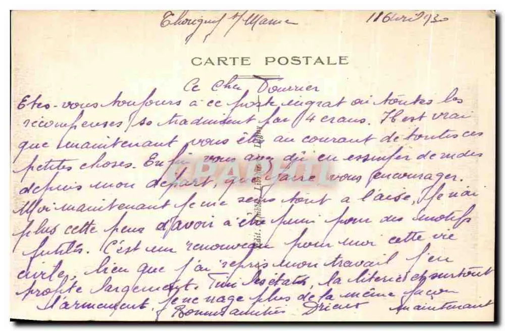Lagny — Quai de la Gourdine — vista delle case e delle imbarcazioni sull'acqua - Verso