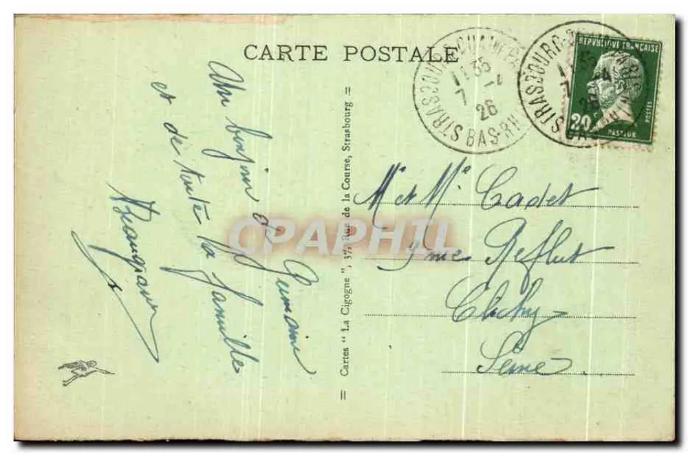 Estrasburgo - Orangerie - A Peça d'Água — editor não identificado, número de série 757 - Verso