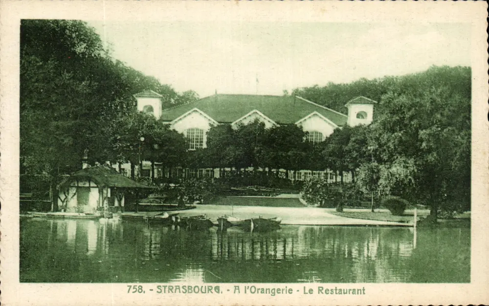 Estrasburgo - Na Orangerie - O Restaurante — Cartas 'La Cigogne' n°758 - Frente