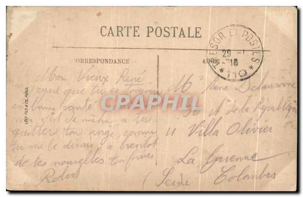 Verdun — Caserne d'Anthouard — Visé Paris n° 65 - Verso