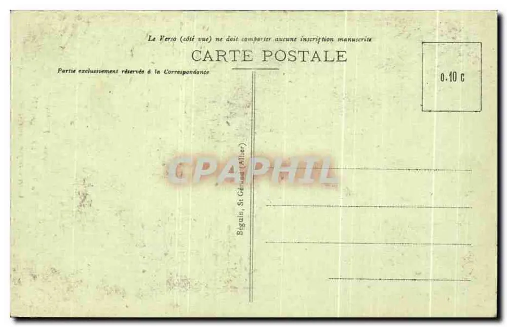 Die Uhrenturm — Vichy — Idéal, Nr. 490 - Rückseite
