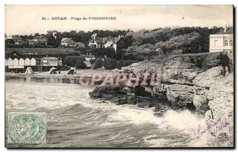 Royan - Plaża Pigeonnier — wydawca Lourdes Montillet, nr 53 - Awers