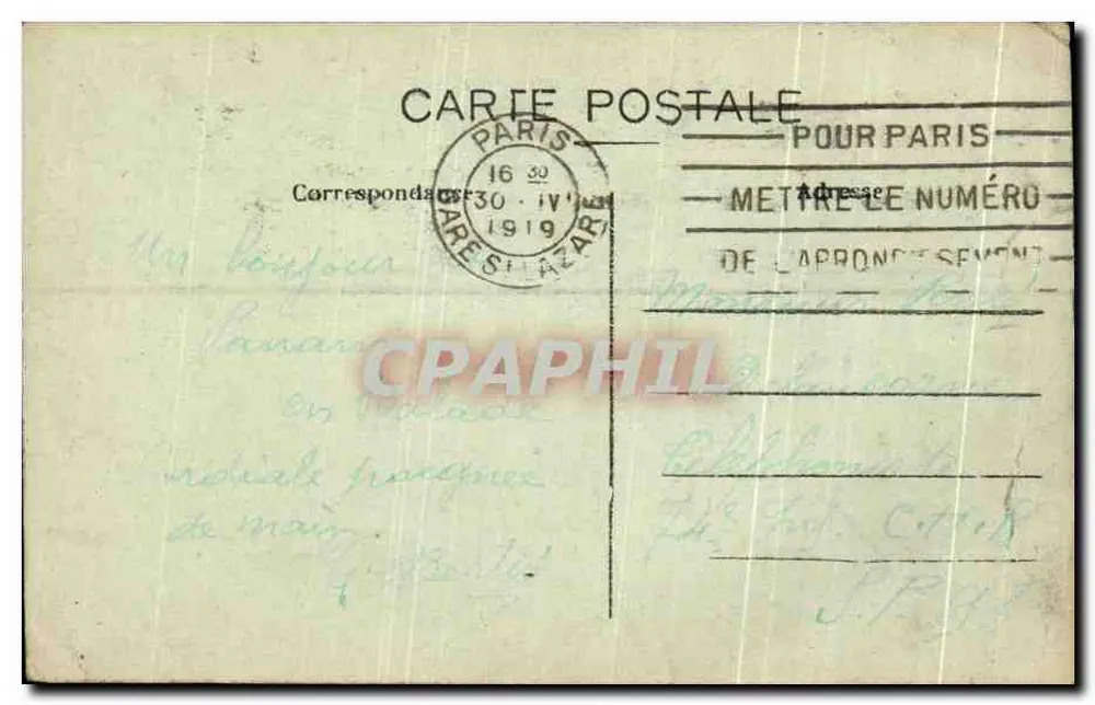 Paris — Panorama in Richtung der neuen Gare d'Orléans — C. M., n°143 - Rückseite