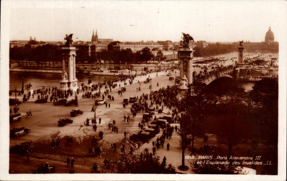 Paris — Pont Alexandre III und die Esplanade des Invaliden — LL, 1958 - Vorderseite