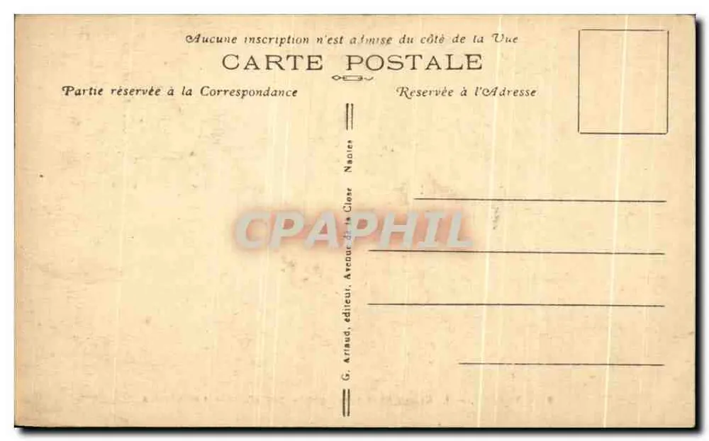 Nevers — Der Große Park, bemerkenswert für seine alten Bäume — G. Arraud, Verleger - Rückseite