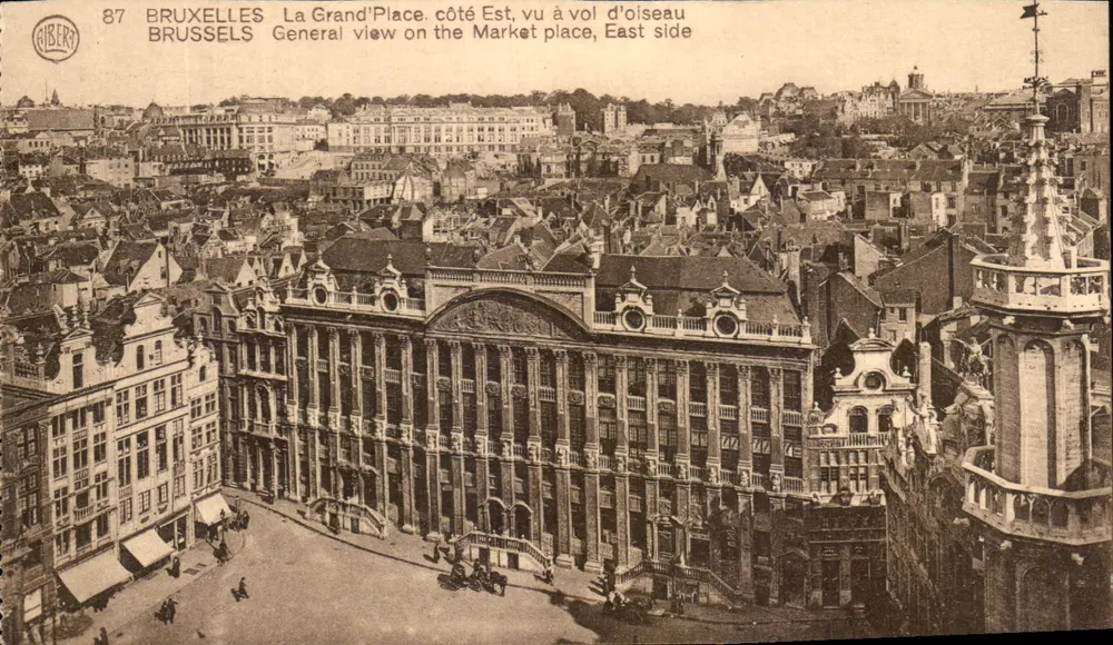 Brüssel — Grand'Place, östlicher Seitenansicht, Vogelperspektive — Verlag GIBERY, Nr. 87 - Vorderseite