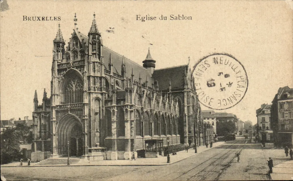 Bruxelas — Igreja do Sablon — Editor: Estampe Bruxelloise - Frente
