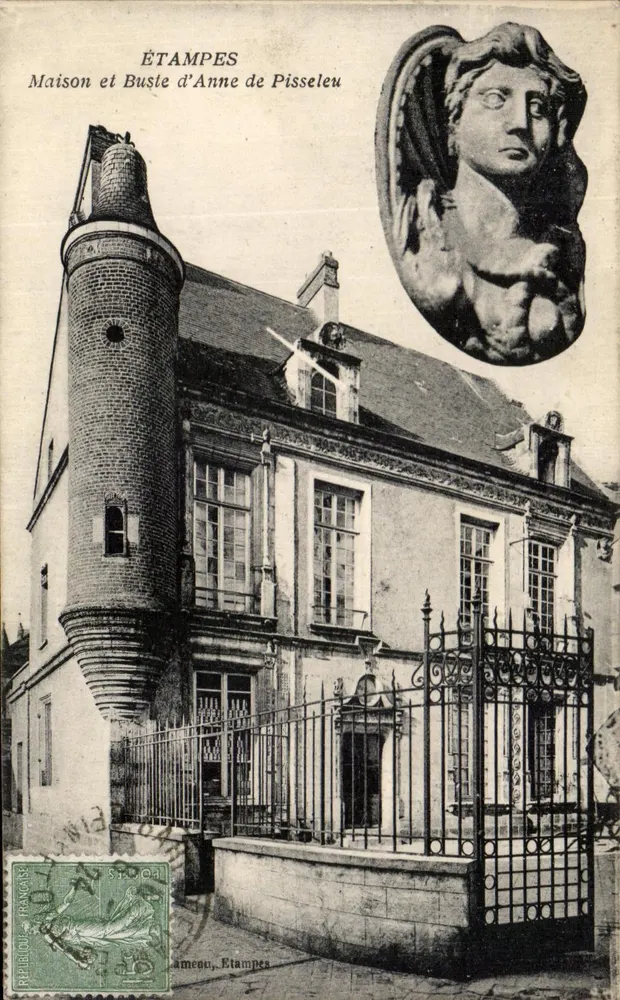Étampes — Casa e Busto de Anne de Pisseleu — Editor: C. Lameau - Frente