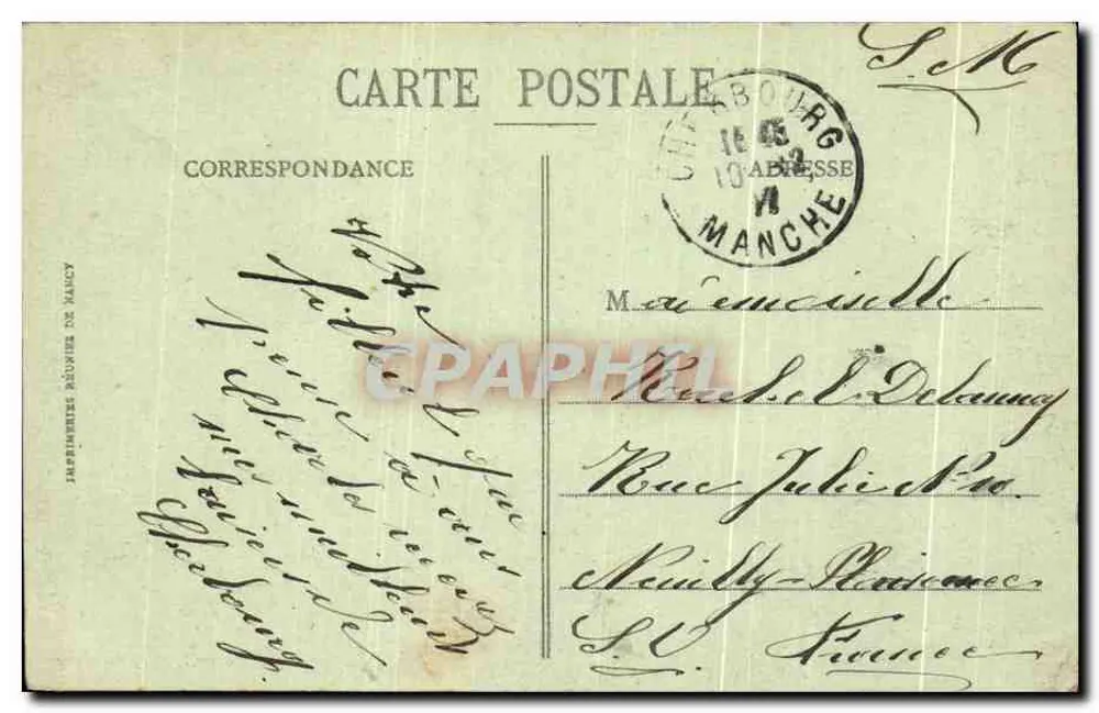 Cherbourg - La Place Napoléon — Sammlung F. C., Cherbourg - Rückseite