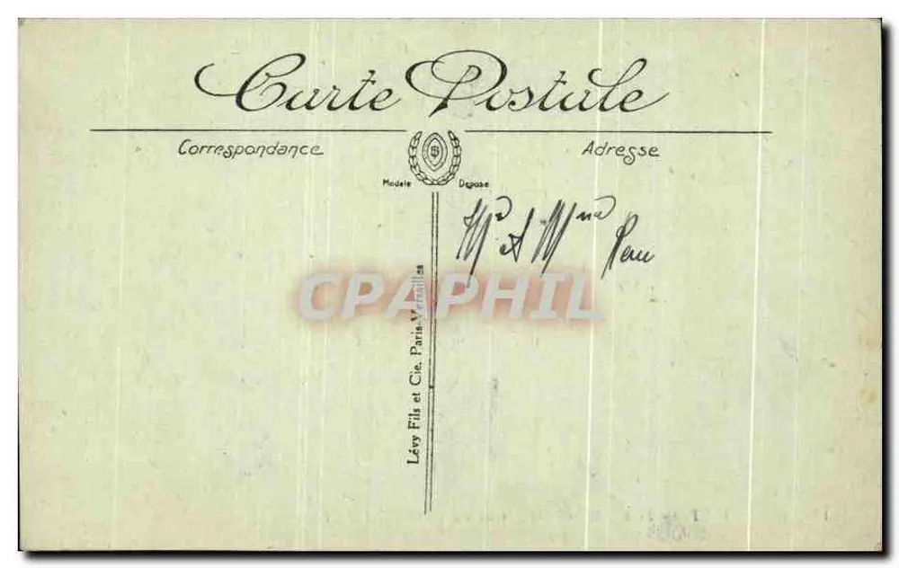 Chantilly — O Castelo e a Estátua do Conde — LL. - Verso