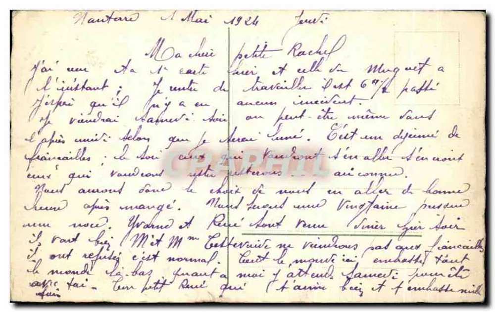 Buquê de muguet — Porta da Felicidade — C. Krüsi - Verso