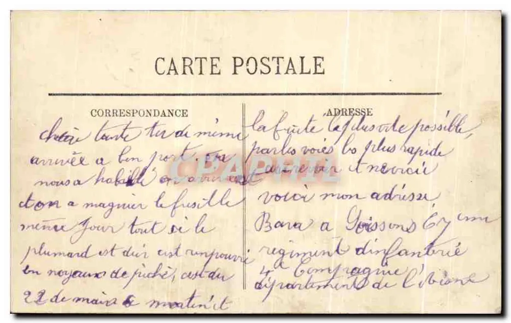 Soissons — Panoramablick Richtung Kasernen Flandre — LL - Rückseite
