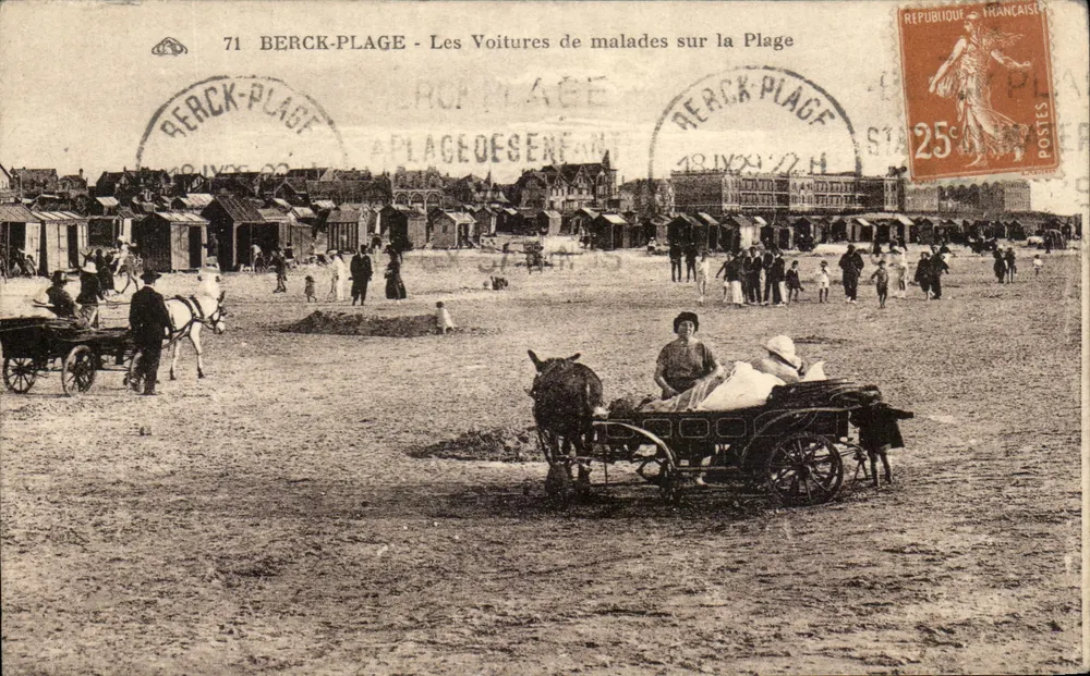 Berck-Plage - Die Krankenwagen auf dem Strand - Vorderseite