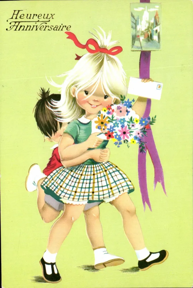 Crianças brincando — aniversário — Editora C+Z, n° 6671 - Frente