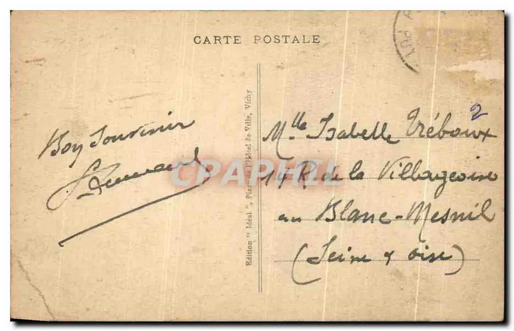 Die Schluchten der Stoule bei Chouvinny — Die pittoreske Auvergne — Édition Idéal, Vichy, Nr. 2847 - Rückseite