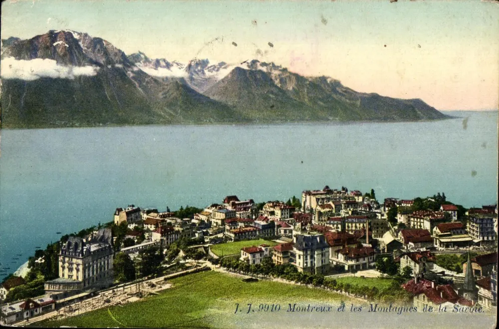 Montreux und die Berge der Savoyen — J.J. 9910 - Vorderseite