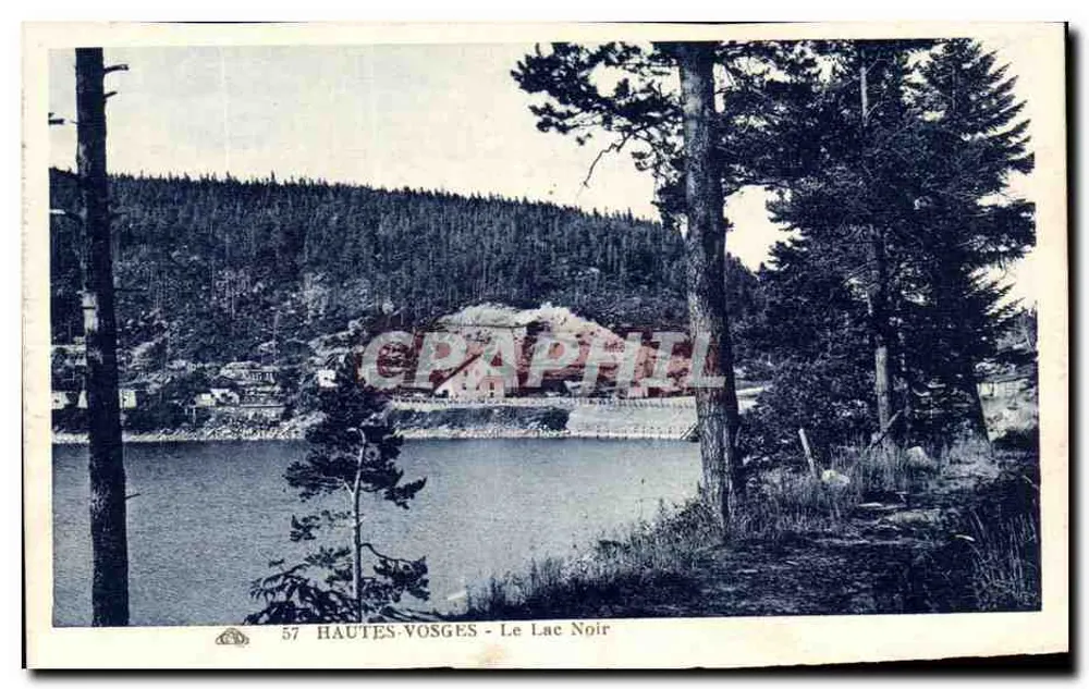 Le Lac Noir — vue du lac entouré de forêts — éditeur : Restaurant L. Gerand, Strasbourg - Voorkant