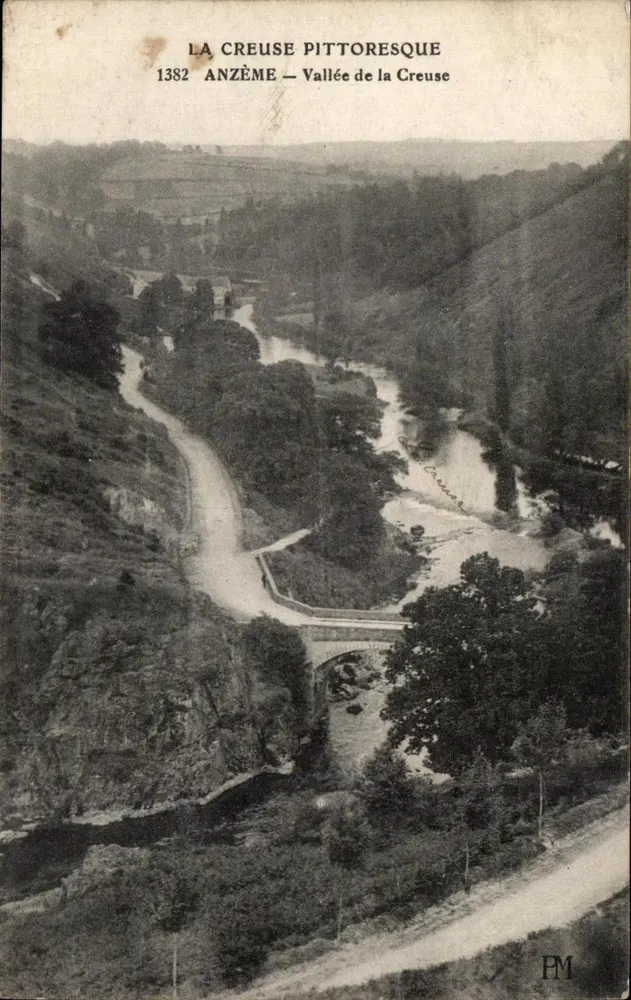 Pittoreske Creuse — Anzême — Tal der Creuse — Verlag PM, Nr. 1382 - Vorderseite