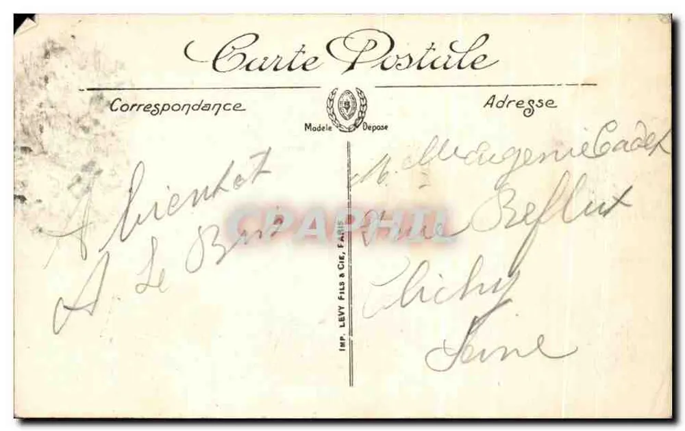 Calais — Die Pforte von Guise — LL. — Verlag LL, Nr. 10 - Rückseite