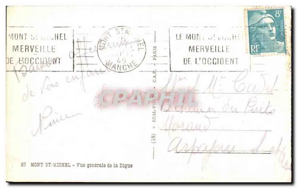 Monte Santo-Mihiel — Vista geral da Digue — C.A.P. n°87 - Verso